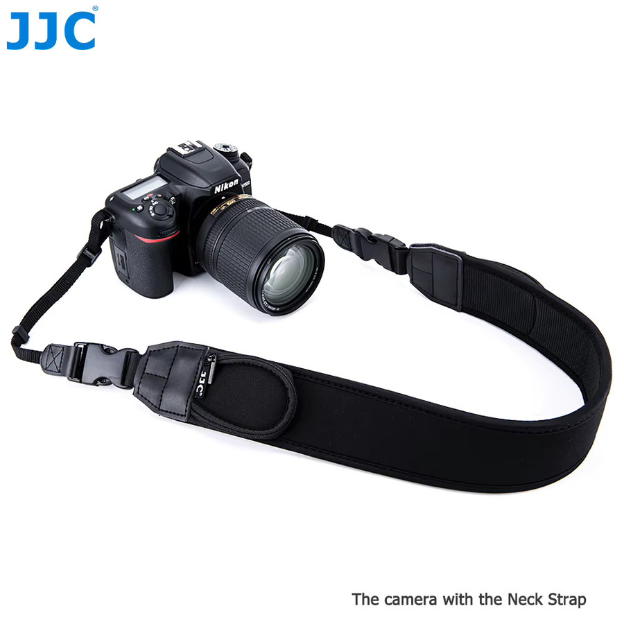 JJC Universeller weicher Kamera-Umhängegurt mit Schnellverschluss für Nikon in Schwarz - Bild 5