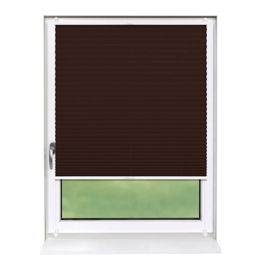 Deco-Raum Plissee Basic Klemmfix Dunkelbraun Blickdicht B: 70 cm, H: 150 cm - Bild 2