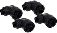 Alphacool Eiszapfen Anschraubtülle 90 Grad drehbar G1/4 Verbindung Schwarz 16/10mm - Bild 1