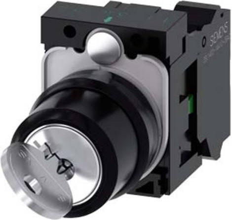 Siemens Schlüsselschalter 3SU1100-4BF11-3BA0 in Schwarz aus Kunststoff - Bild 1