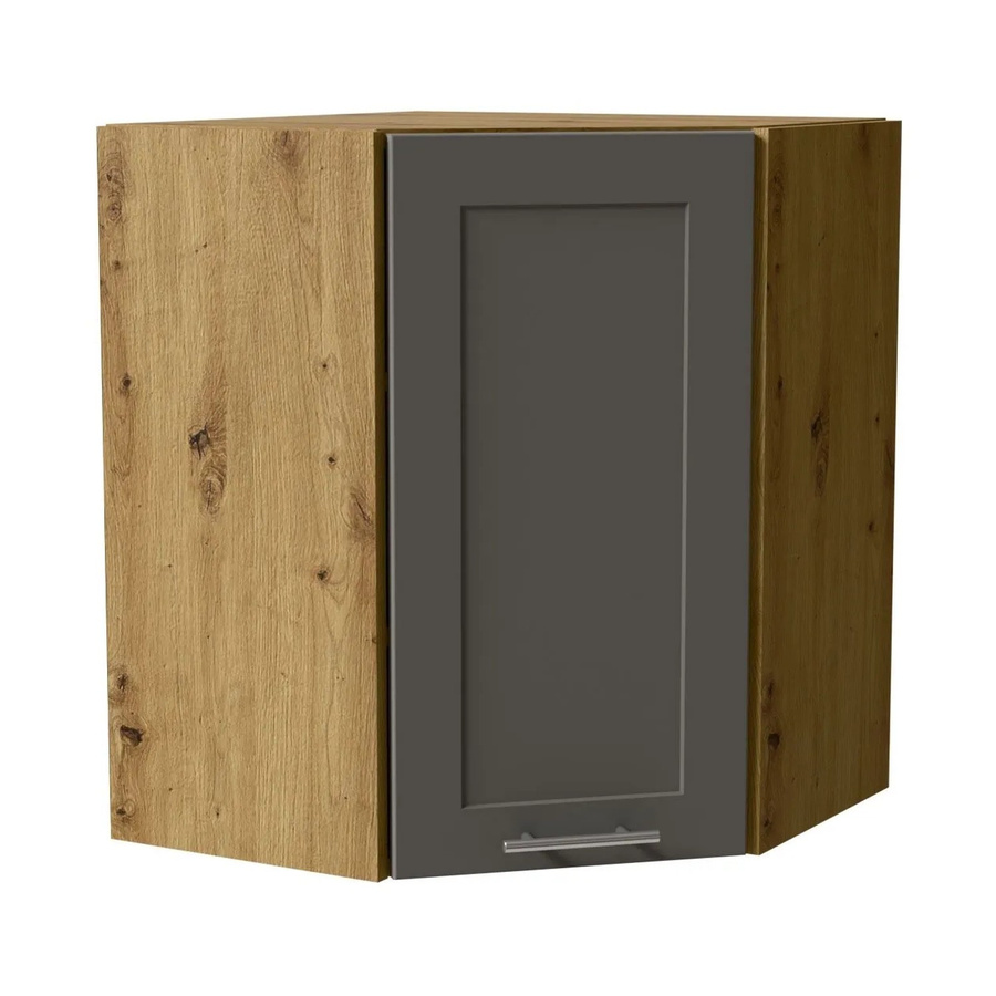 Feldmann-Wohnen Eckhängeschrank Oslo W10 Eiche Artisan und Dust Grey Matt mit Soft-Close-Türen, B/T/H: 60 x 60 x 72 cm - Bild 2