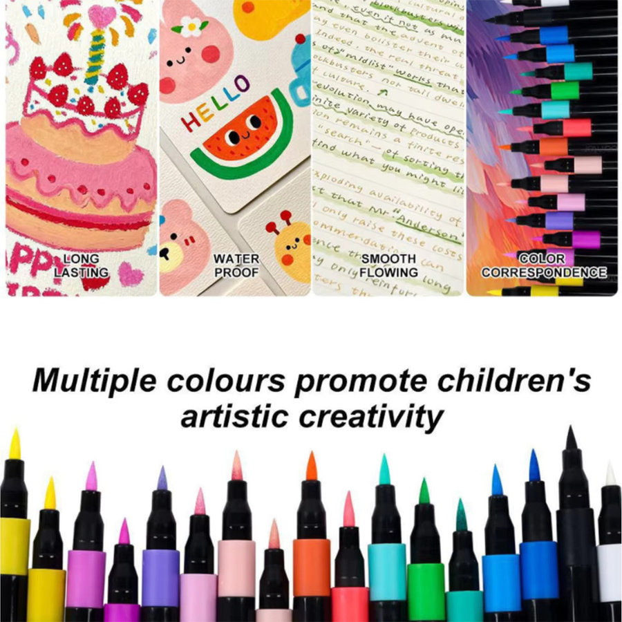 Haile Acryl Marker Pen Set Multicolour Wasserdicht und Schnelltrocknend für Kinder und Studenten - Bild 5