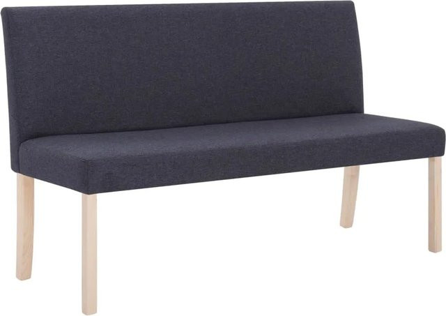 vidaXL Sitzbank in Grau mit Kiefernholz und Polyester-Bezug, Breite: 139,5 cm, Höhe: 85,5 cm, Tiefe: 54 cm - Bild 1