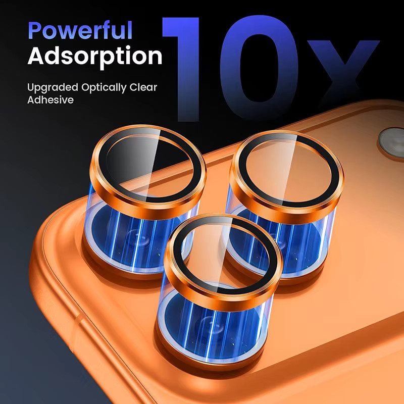 Metall-Glas-Kameraschutz für iPhone 17 Pro und iPhone 17 Pro Max in Blau mit gehärtetem Glas und Objektiv-Schutzring - Bild 3