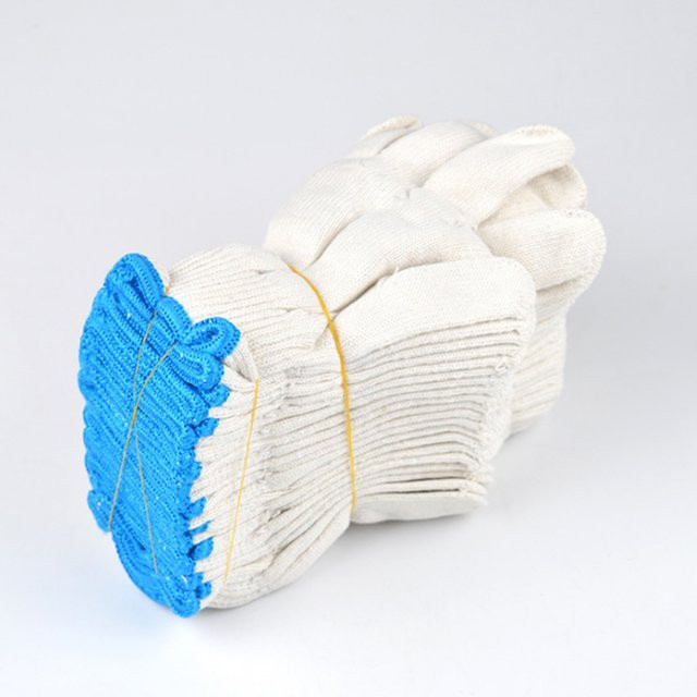 Verschleißfeste Baumwollfadenhandschuhe aus dickem Nylon in Weiß - Bild 1