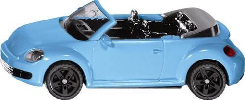 SIKU Modellauto Volkswagen VW Beetle Cabrio in Himmelblau mit schwarzem Verdeck aus Metall - Bild 1