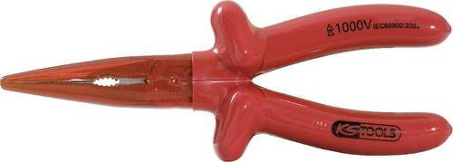 KS Tools Flachrundzange aus Werkzeugstahl in Rot, Länge: 160 mm - Bild 1