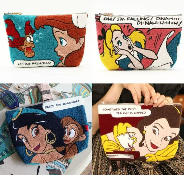 Bandai Cartoon-Meerjungfrau Alice Plüsch-Kosmetiktasche, Stickerei-Muster - Bild 1