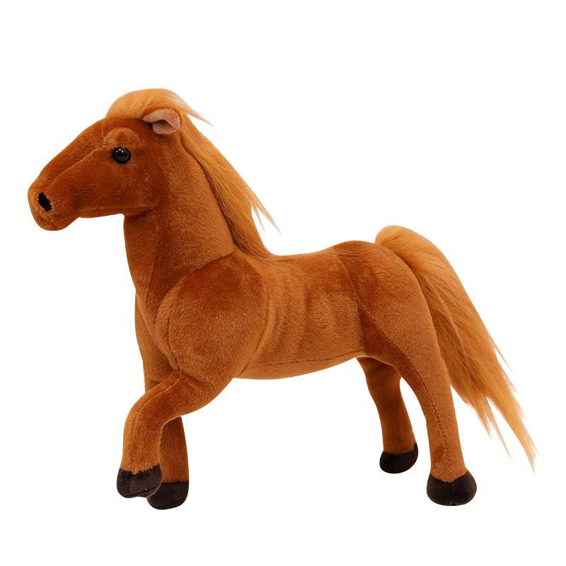 Yiran Furniture Simulations-Pony-Puppe Plüschtier weißes Drachenpferd schwarzes Pferd 30cm - Bild 2