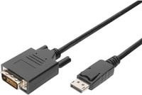 Digitus DisplayPort auf DVI-D Adapterkabel Schwarz, Länge: 5,00 m - Bild 1