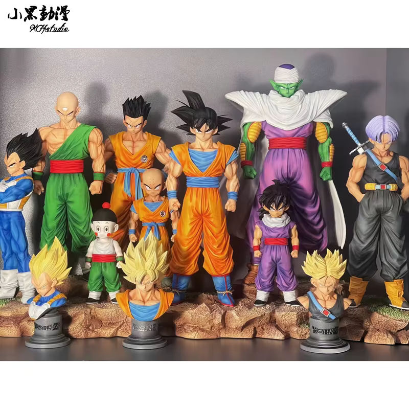 Bandai Dragon Ball Z Anime Figuren Set aus PVC, 9-teiliges Sammlerstück mit Goku, Gohan, Krillin, Yamcha und Piccolo, mehrfarbig - Bild 5