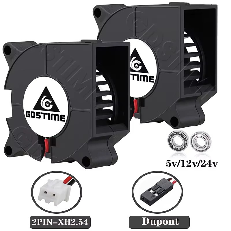 Gdstime 4020 Dual-Ball-Radialventilator 3D-Drucker-Gebläse, Schwarz, B/T/H: 40 x 40 x 20 mm - Bild 2