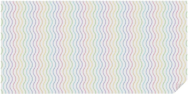 Tulup Fensterfolie Regenbogenlinien Sichtschutz selbstklebend, Weiß/Mehrfarbig, B: 200 cm, H: 100 cm - Bild 1