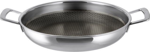 SILVERCREST Premium-Edelstahl-Servierpfanne mit Wabenstruktur und Antihaftbeschichtung, Farbe: Silber, Durchmesser: 28 cm - Bild 1