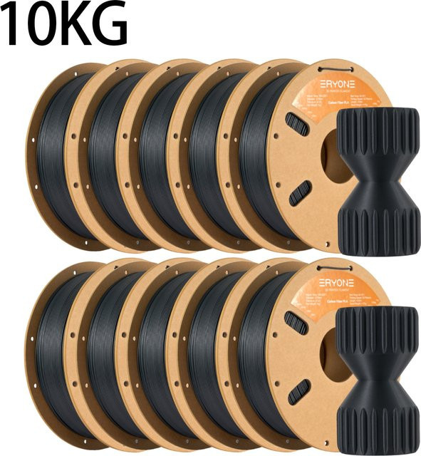 Eryone PLA-CF Carbonfaser-Filament für FDM 3D-Druck, Schwarz, 10 kg - Bild 1