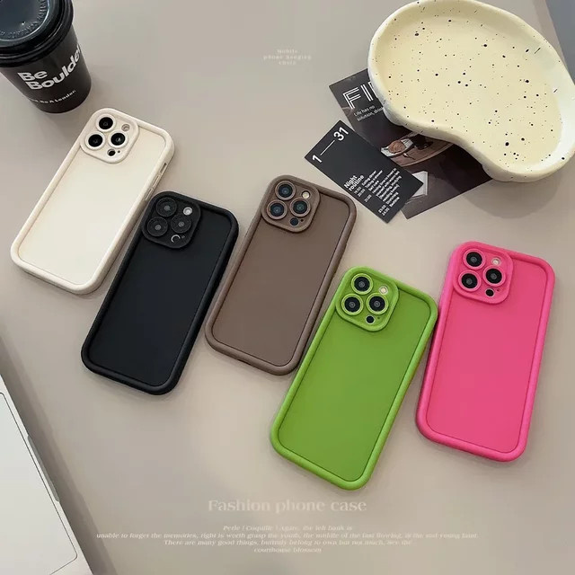 MUQGEW Silikon Handyhülle in Candy Farbe mit Kameraobjektiv-Schutz für iPhone 11 bis iPhone 17 Air Pro Max Plus XR X XS Soft Cover - Bild 1