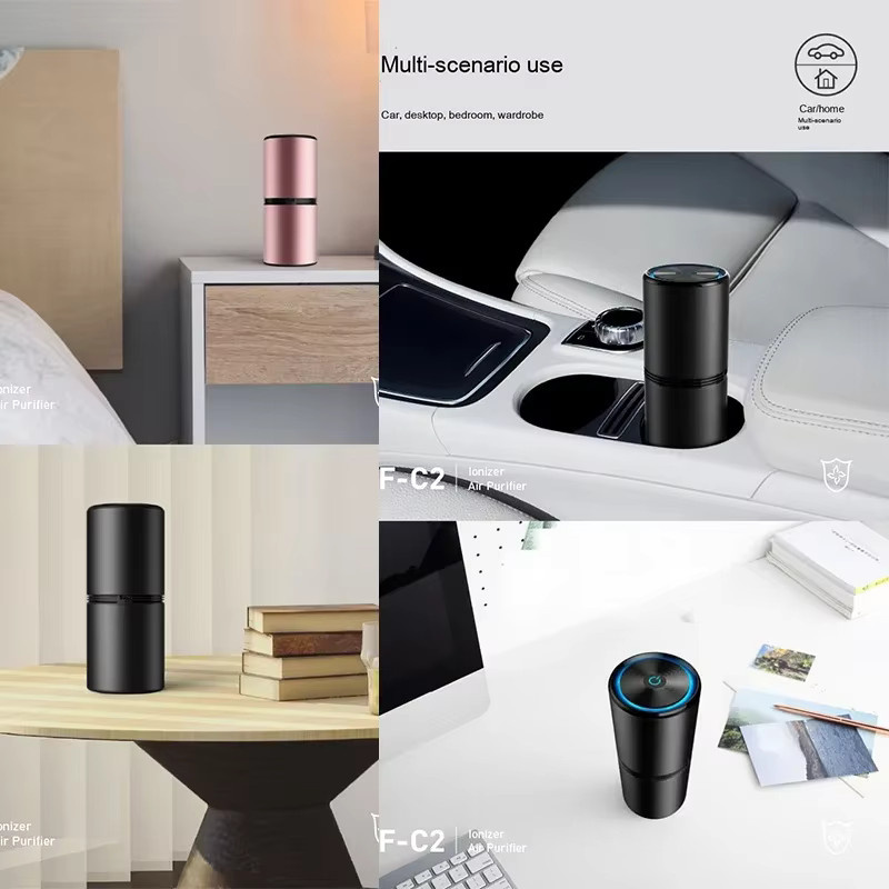 ZAIXIAO Auto Luftreiniger mit Negativ-Ionen-Generator in Schwarz zur Geruchsentfernung von Rauch und Deodorant - Bild 4