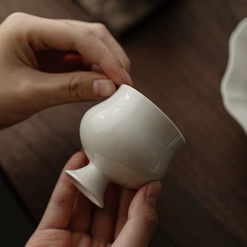 Gras und Holz Esche alter Schlamm Teetasse Bergamotte Song Master Cup in Weiß - Bild 2