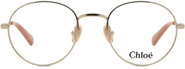 Chloé Cc0024o Kinderbrille, Vollrand, Rund, Metall, Gold/White - Bild 1
