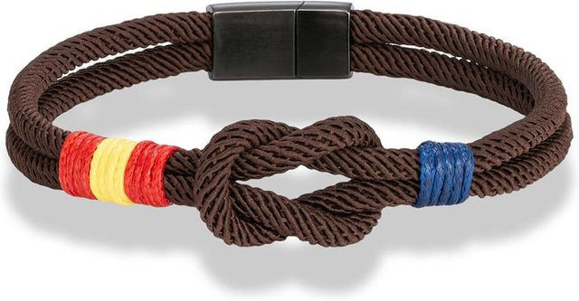 YULIN Armband, Edelstahl, Schwarz, 23cm, Unisex - Bild 1