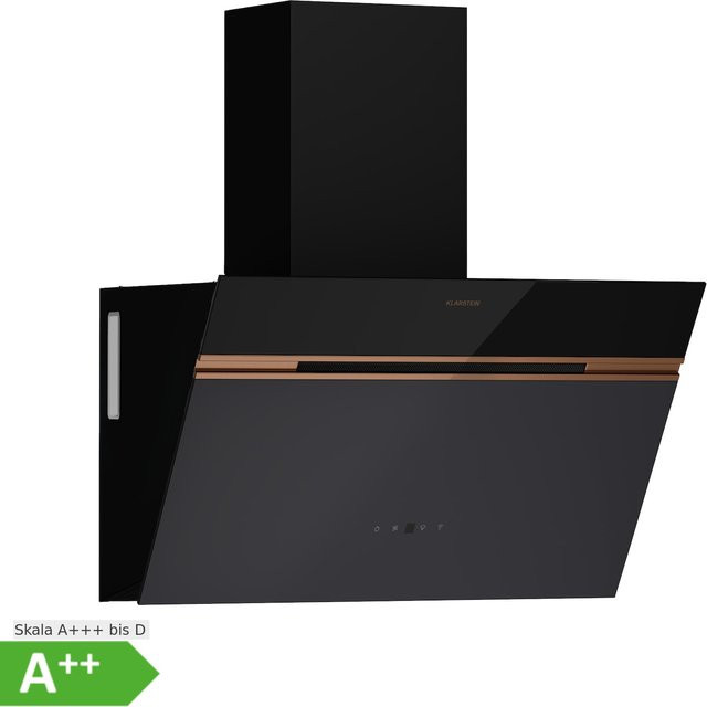 Klarstein Alina Dunstabzugshaube Wandmontage, Schwarz, Breite: 60 cm, 680 m³/h, Energieeffizienzklasse A++ - Bild 1