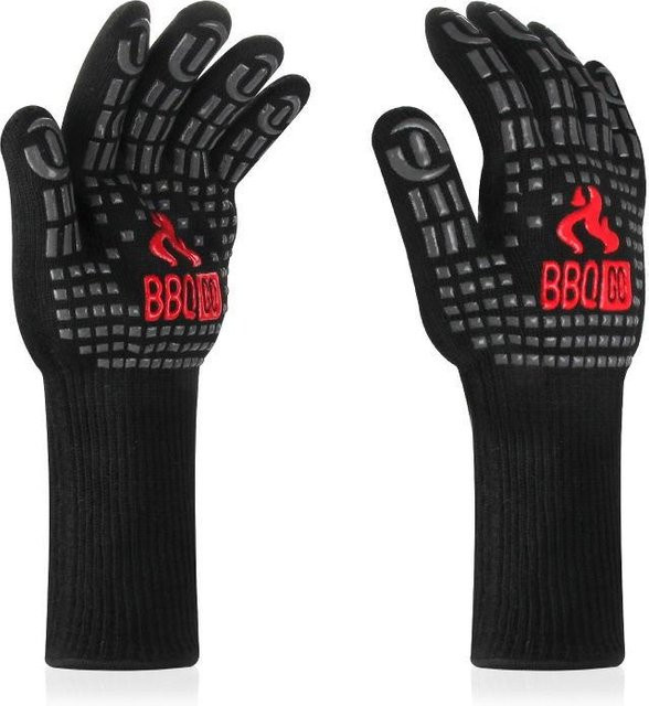 INKBIRD Hitzebeständige BBQ-Grillhandschuhe aus Silikon und Aramidgewebe, 14 Zoll, rutschfest und isoliert für extrem hohe Temperaturen bis 1472℉ - Bild 1
