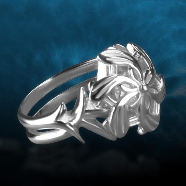Blumenring 925 Sterlingsilber, Damen - Bild 1