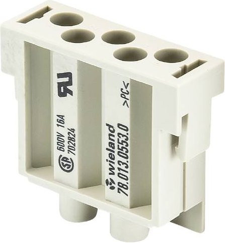 Wieland Electric Moduleinsatz 78.013.0553.0 mit 5 Polen in Weiß (10 Stück) - Bild 1