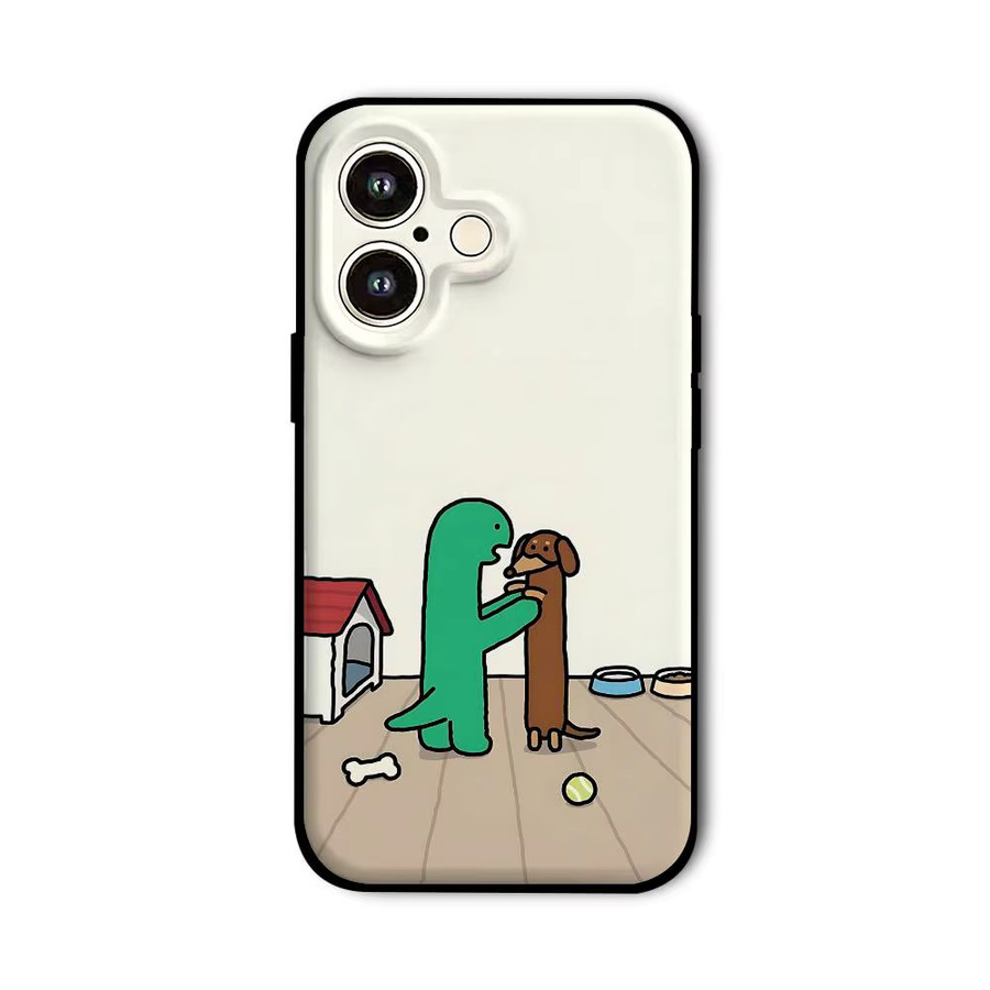 J-Joguman Dinosaurier Handyhülle für Apple iPhone kompatibel mit iPhone 17 16 15 14 13 12 11 Pro Max XR XS X SE 7 8 Plus aus matter weicher Silikonhülle - Bild 3