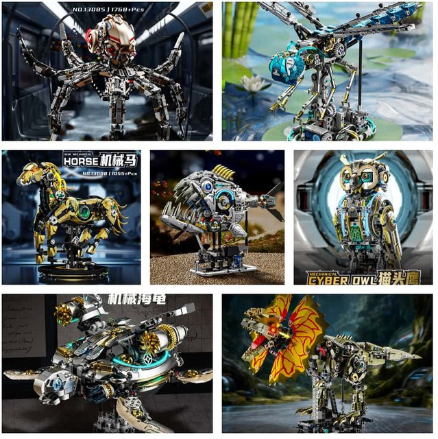JL FASHION Mechanischer Tier-Baukasten, Tiere, Kunststoff, multicolour - Bild 1