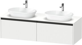 Duravit Waschtischunterschrank Ketho.2 in Weiß, wandhängend mit 2 Auszügen, B: 160 cm, T: 55 cm - Bild 1