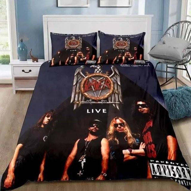 Slayer Heavy Metal Band Bettwäscheset mit Kissenbezug von Binchi Fitness in Schwarz, Breite: 100 cm, Höhe: 135 cm - Bild 1