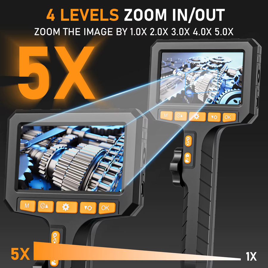 LAFOCH Endoskop-Inspektionskamera mit 360° Gelenk-Rotation und 4,3 Zoll Display in Schwarz - Bild 4