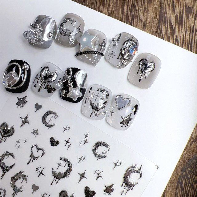 NAILFYOU Nail Art Charms, Glänzend, Punk Herz Mond Stern - Bild 1