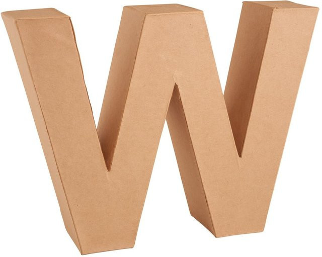 KNORR prandell Papp-Buchstabe W in Braun für Tischdekoration - Bild 1