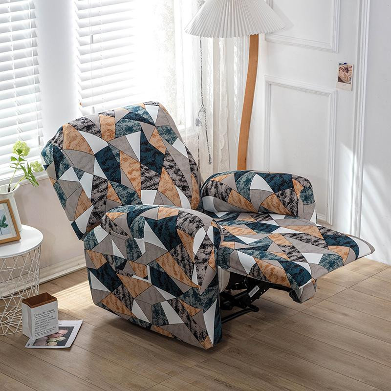 Lellen Stretch-Liegesofabezug mit floralem Muster für 1 Sitz, abnehmbarer Schonbezug für Relax-Sessel, Mehrfarbig - Bild 1