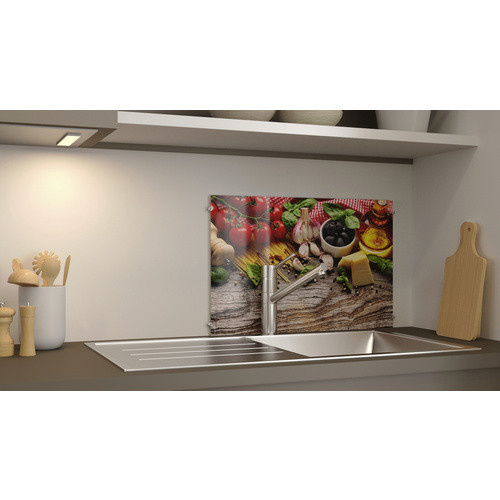 NOVADOORS Glasboard Italian Buffet, mehrfarbig, Glas, abstrakt, Breite: 60,0 cm, Tiefe: 6,0 cm - Bild 1
