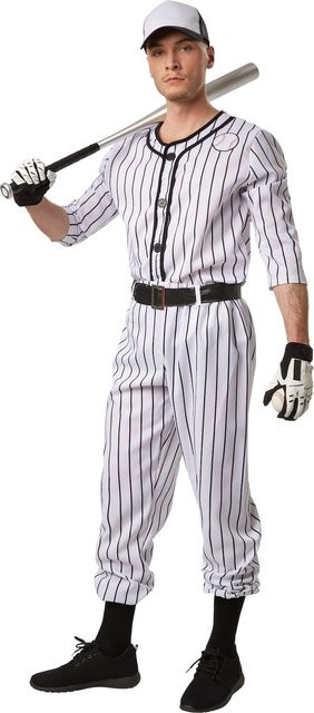tectake Herrenkostüm Baseball, Sport, Weiß - Bild 1