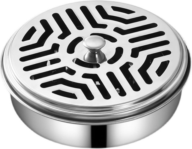 WYMECT Mückenspulenhalter aus Edelstahl mit Abdeckung in Silber - Bild 1