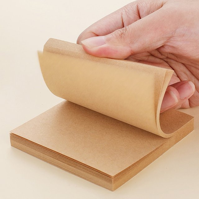 Haftnotizen Briefpapier-Notizblock mit Kawaii-Design in Beige, 80 Blatt - Bild 1