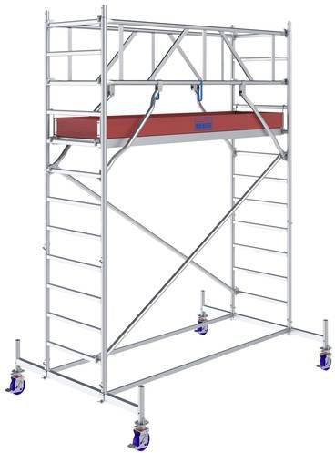 Krause Rollgerüst Aluminium Serie 10 Silber, Arbeitshöhe: 4,40 m, B: 75,0 cm, L: 250,0 cm, H: 440,0 cm - Bild 1