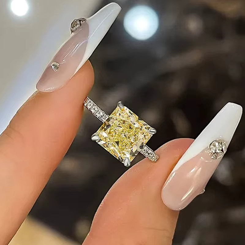 Huitan Ringe, Gold, gelbe Zirkonia, Damen - Bild 3