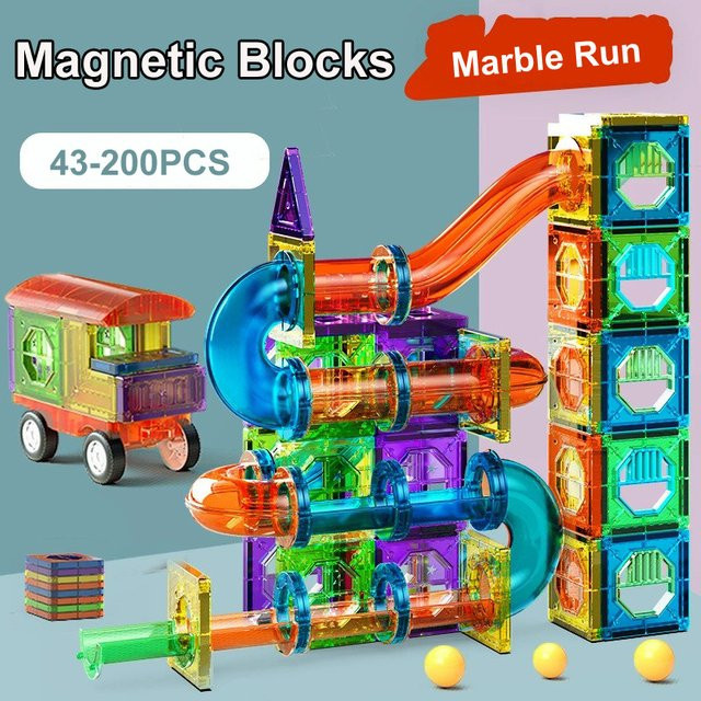 YunDuo BaBy Magnetische Bausteine Marmor Run Rennstrecke, ab 4 Jahre - Bild 1