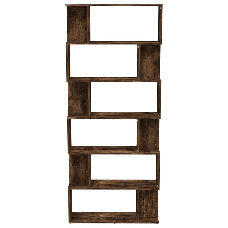 vidaXL Bücherregal und Raumteiler aus Holzwerkstoff in Räuchereiche, Braun, B/T/H: 80 x 24 x 192 cm - Bild 3