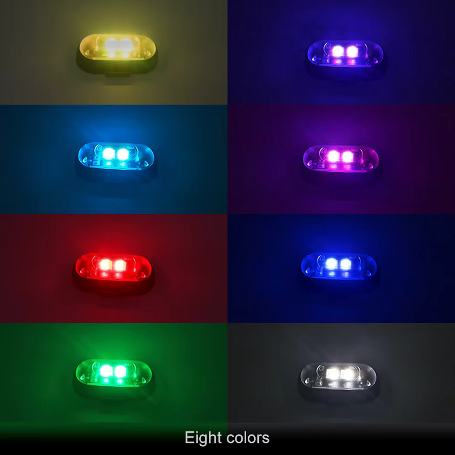 Modern Car Multifunktionales Auto-LED-Warnlicht in Schwarz mit RGB-Farben, wiederaufladbar und mit Fernbedienung - Bild 5