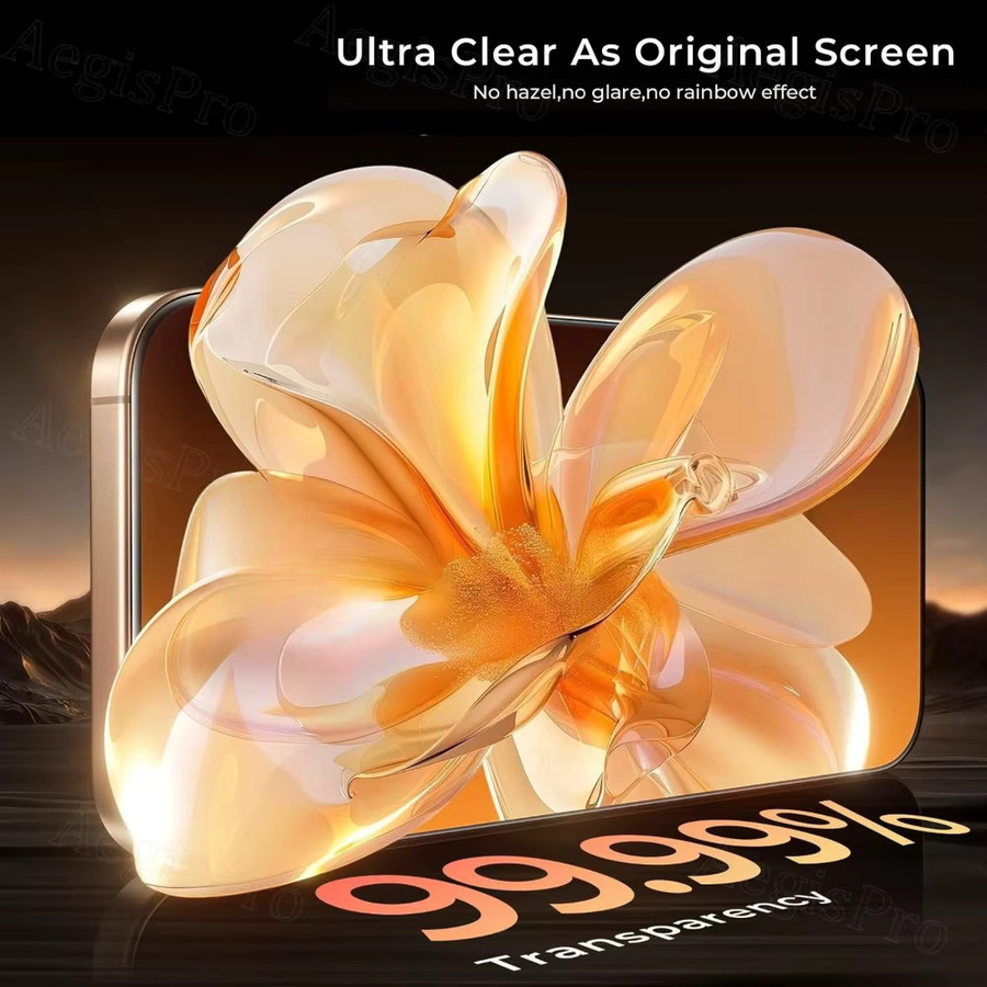 3er-Pack gehärtete Glasfolien für RealMe GT 8 Pro und GT 7 Pro, transparent, Ein-Klick-Applikation - Bild 2