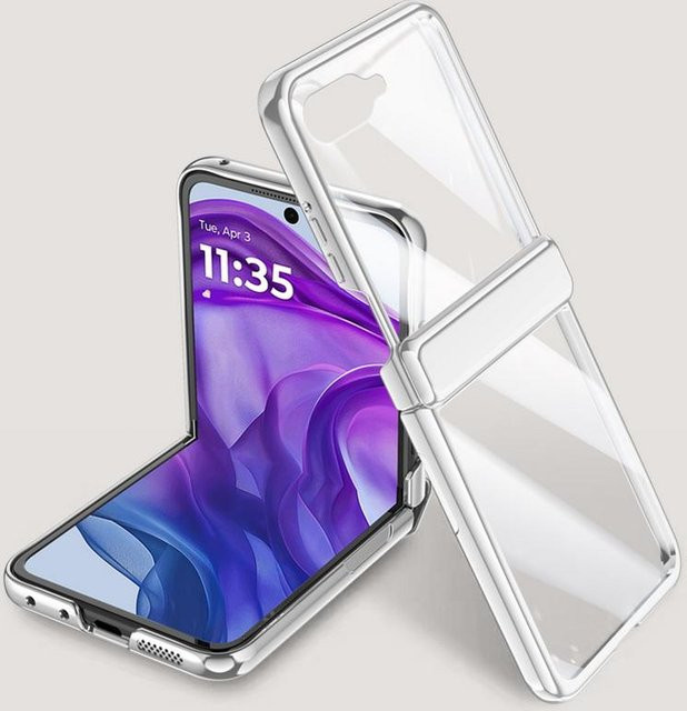 Transparente Schutzhülle mit gehärtetem Glas und Kameraschutz für Motorola Moto Razr 50 Ultra und Razr 50 - Bild 1