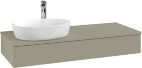 V&B Antao Waschtischunterschrank mit LED-Beleuchtung, Wandmontage, Weiß Lackiert, B: 120 cm, H: 50 cm, T: 50 cm - Bild 1