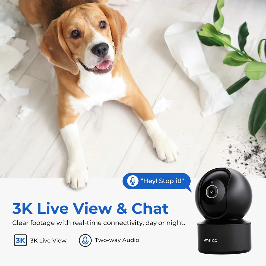 IMILAB C22 3K Sicherheits-Innenkamera mit 360° Überwachung, Farbnachtsicht und KI-Erkennung für Baby- und Haustierüberwachung via WiFi6 - Bild 3