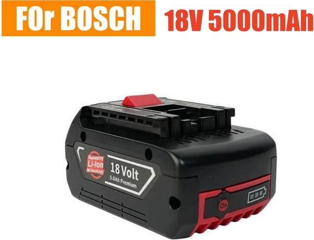 Bosch 18 V Lithium-Ionen Akku 5 Ah für GSR GSB GBA Serie BAT618 BAT609 in Schwarz - Bild 1